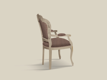 387 - Upholstered fabric chair with armrests by Tarocco Vaccari Group - view 2